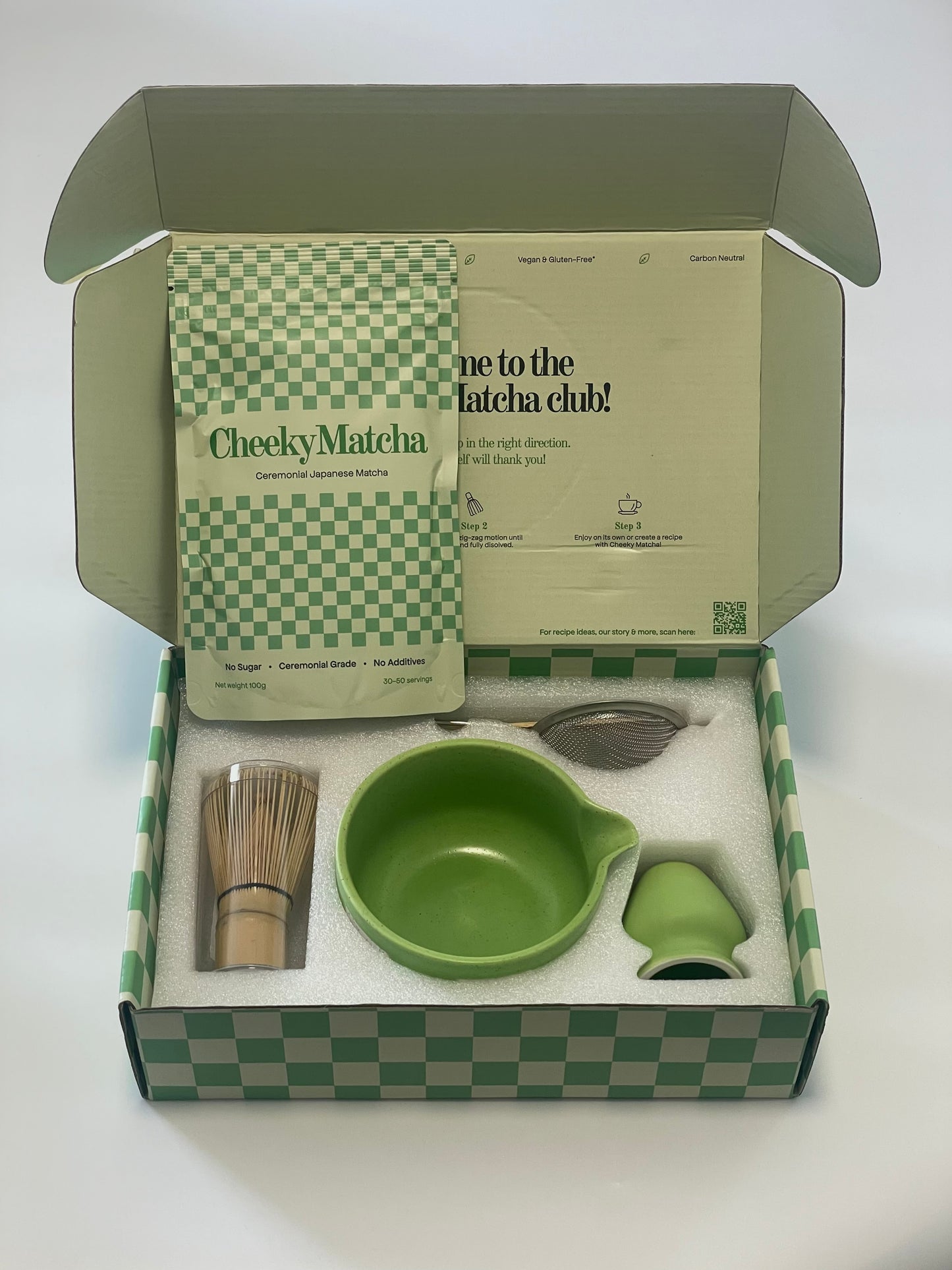 CheekyMatcha Box Set + 1 x 100g bag