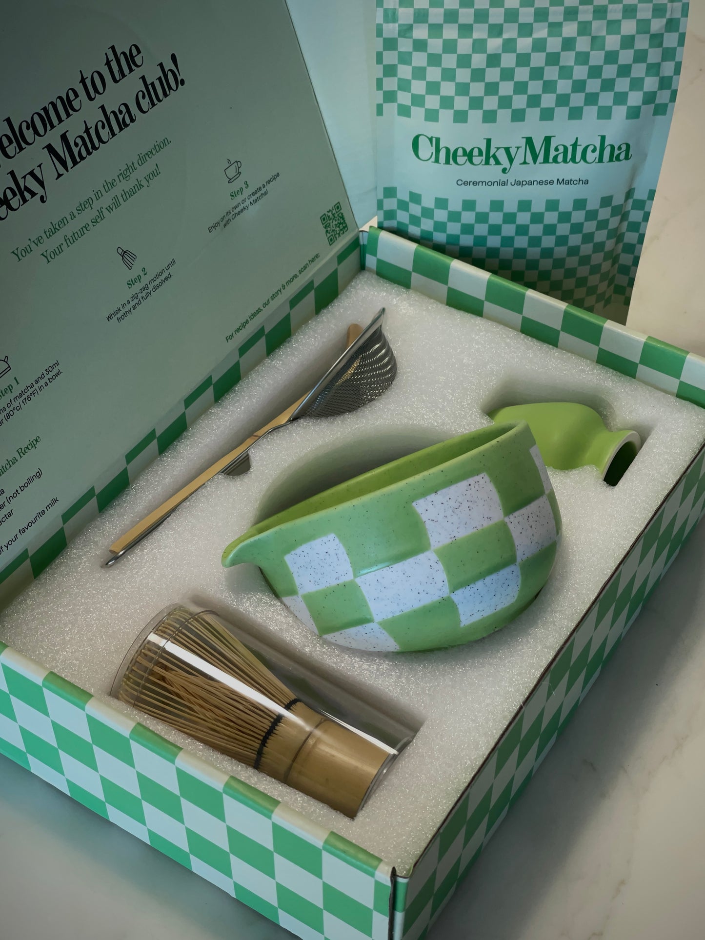 CheekyMatcha Box Set + 1 x 100g bag